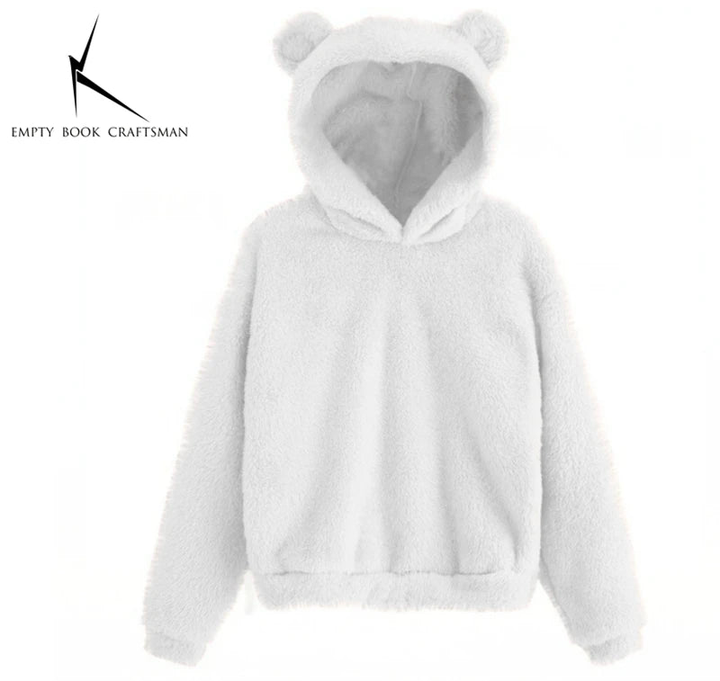 Women's Rabbit Ear Plush Hoodie