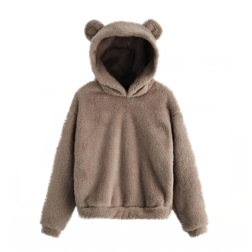 Women's Rabbit Ear Plush Hoodie