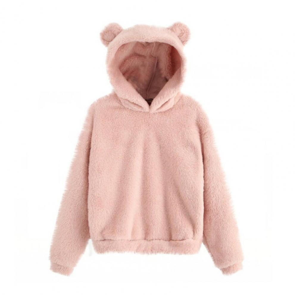 Women's Rabbit Ear Plush Hoodie