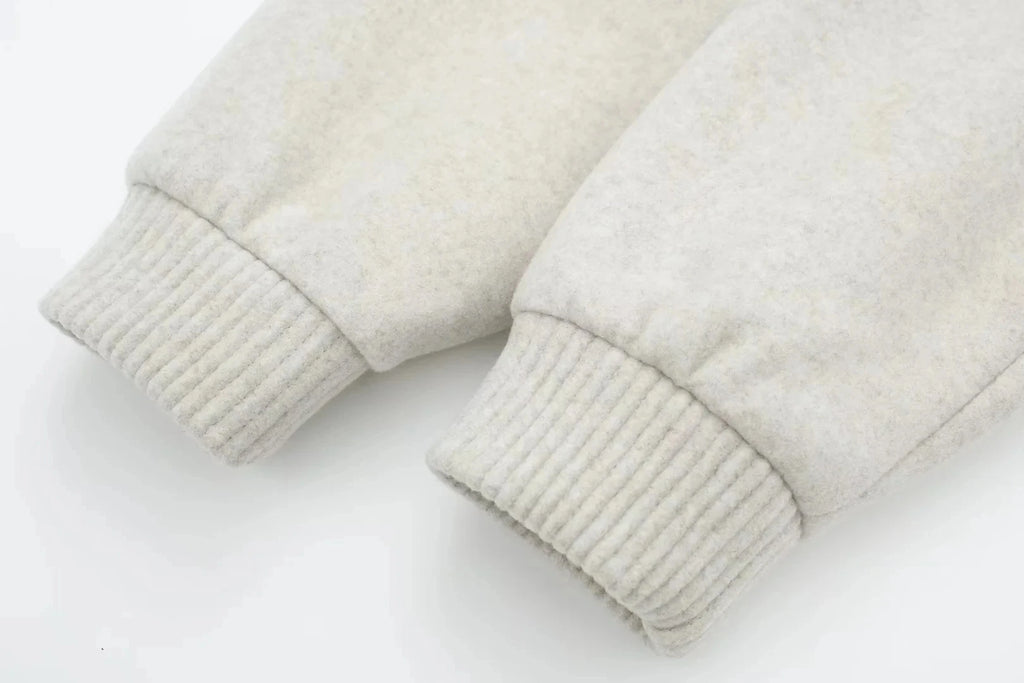 Women's Cropped Wool Bomber Jacket