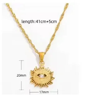 Gold Ball Chain Pendant Choker