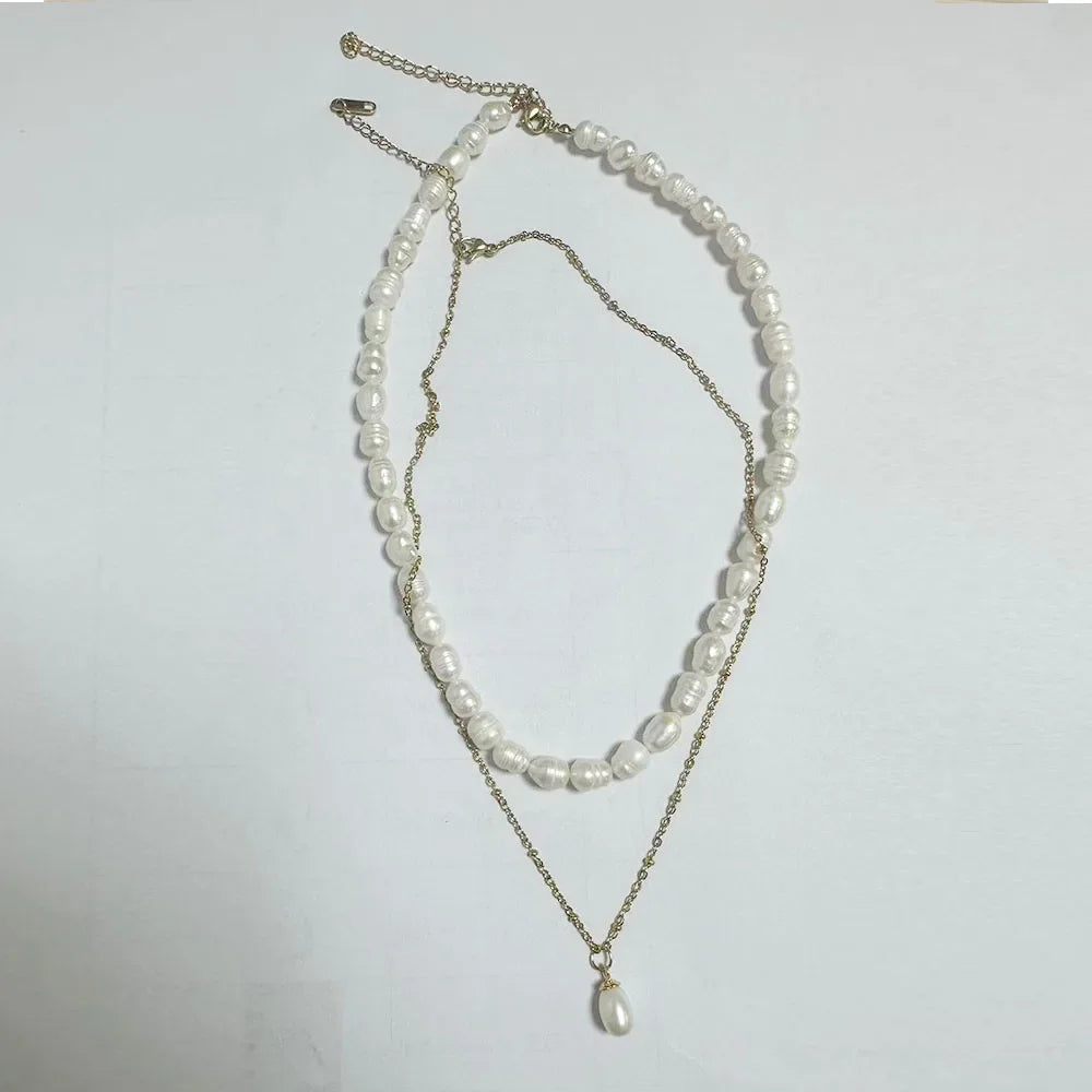 Gold Ball Chain Pendant Choker