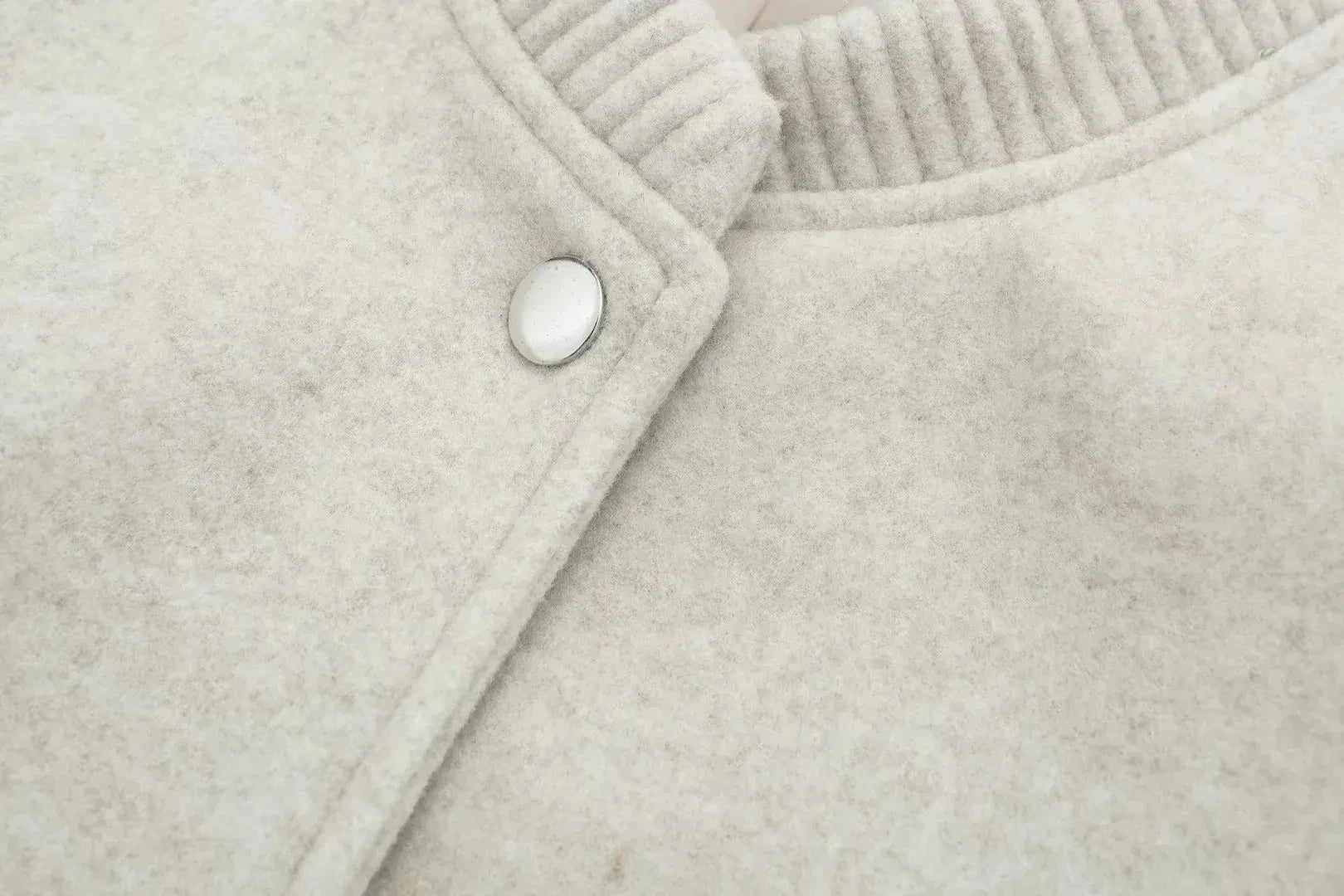 Women's Cropped Wool Bomber Jacket