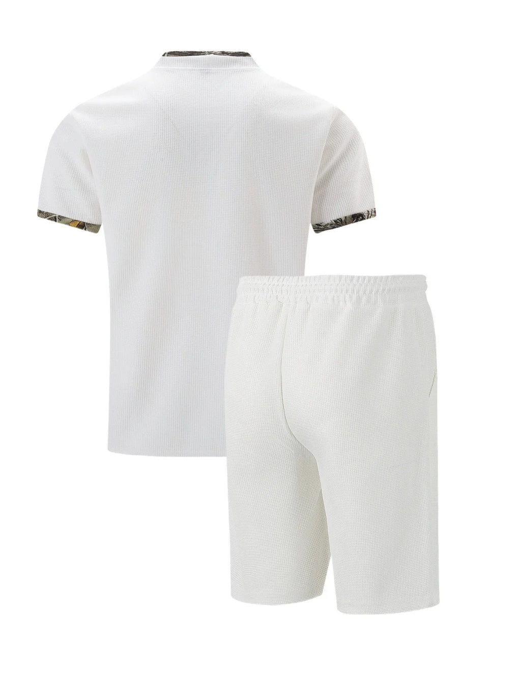 Men's Waffle Zip-Up Short Set