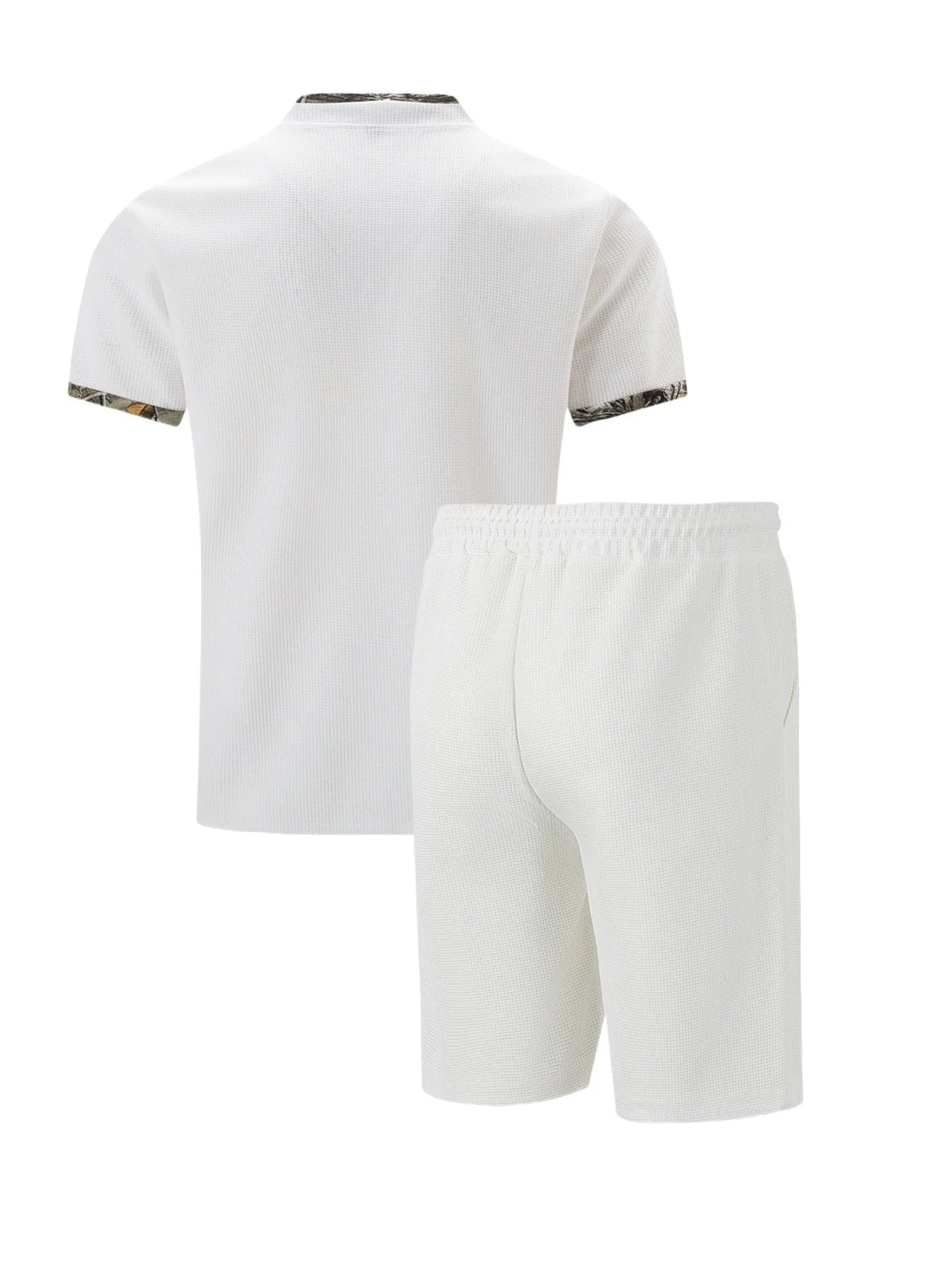 Men's Waffle Zip-Up Short Set