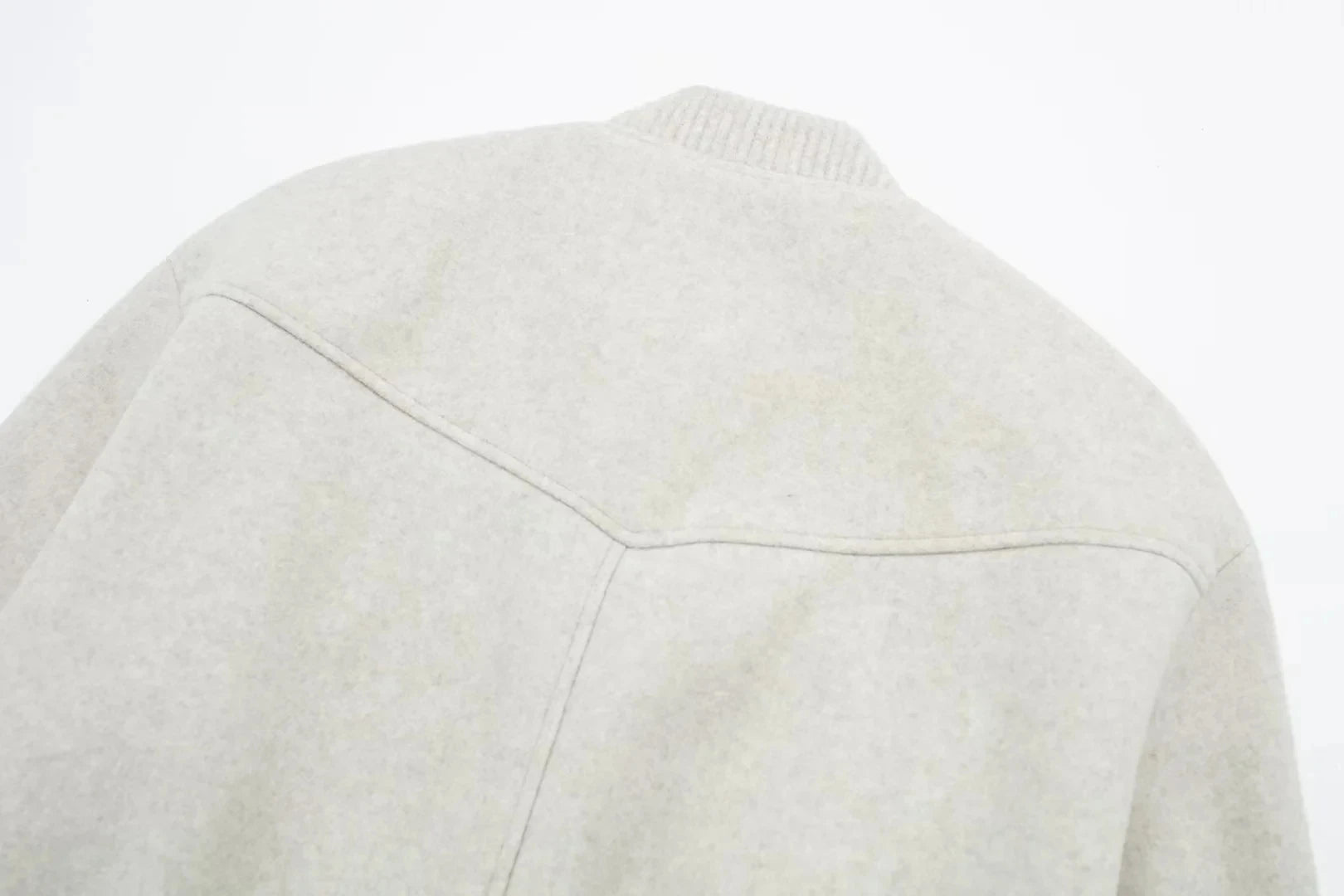 Women's Cropped Wool Bomber Jacket