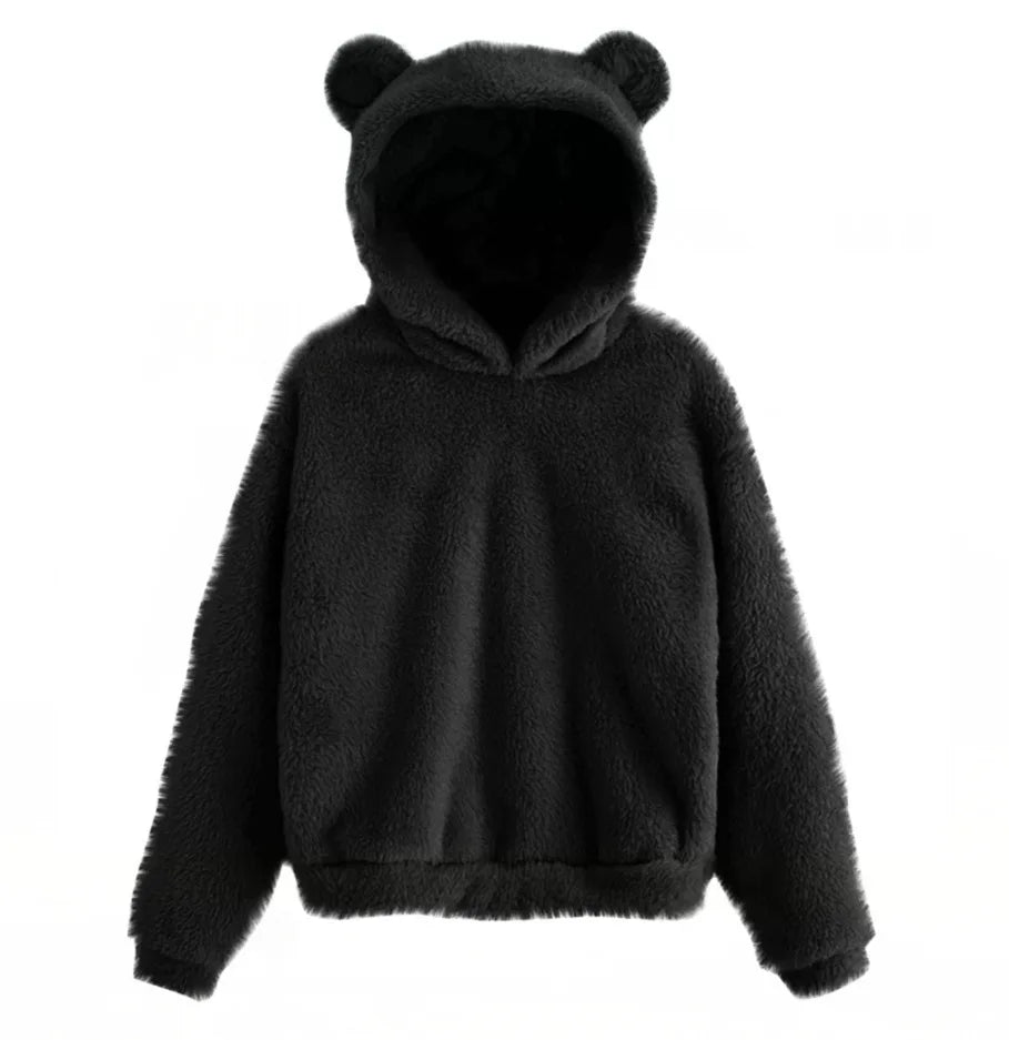 Women's Rabbit Ear Plush Hoodie