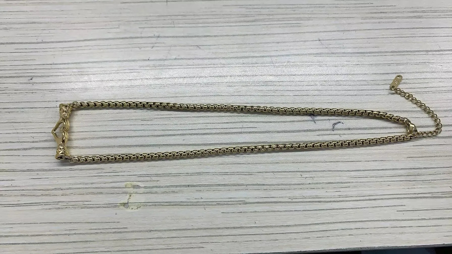 Gold Ball Chain Pendant Choker