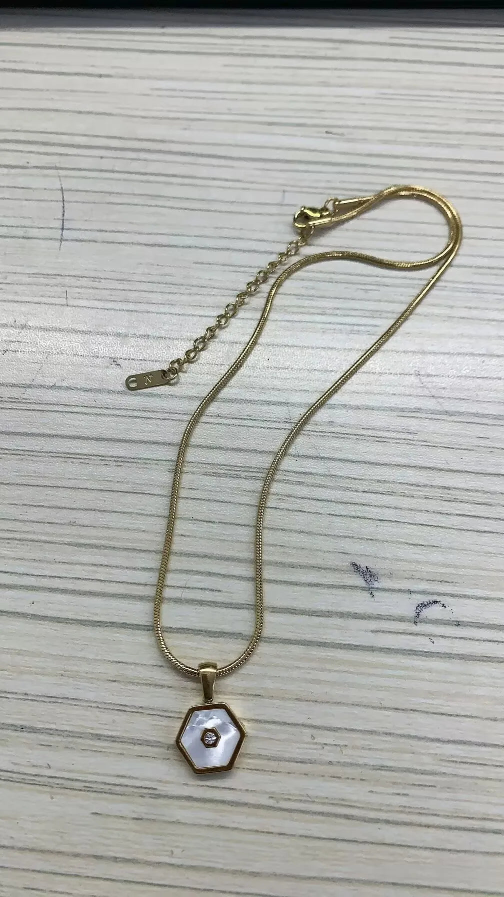 Gold Ball Chain Pendant Choker