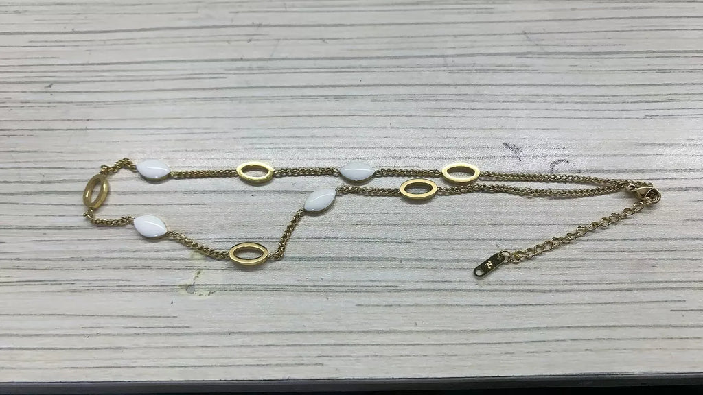 Gold Ball Chain Pendant Choker