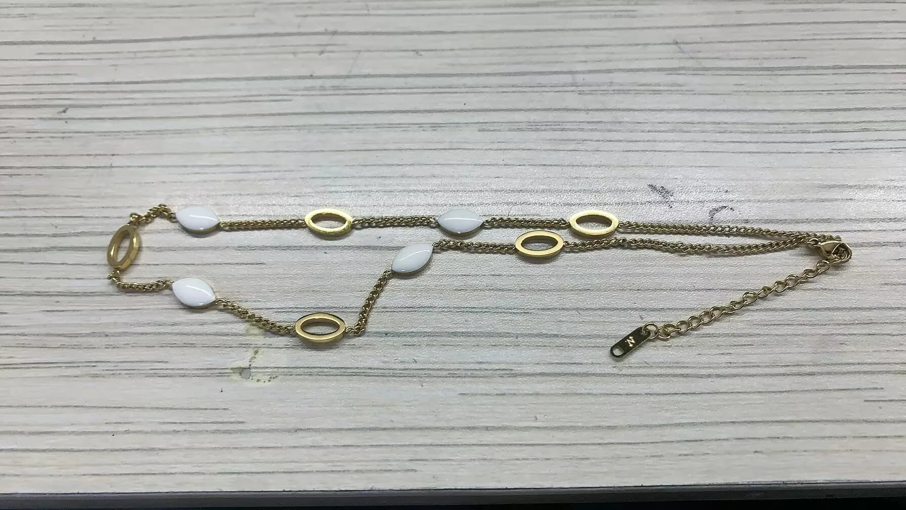 Gold Ball Chain Pendant Choker