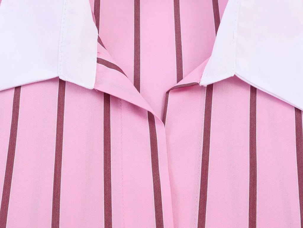 Women's Color Block Single-Breasted Top