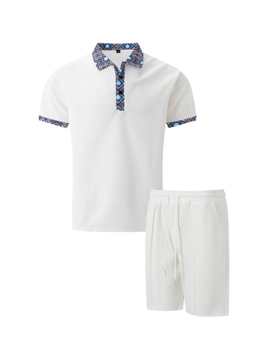 Men's Waffle Zip-Up Short Set
