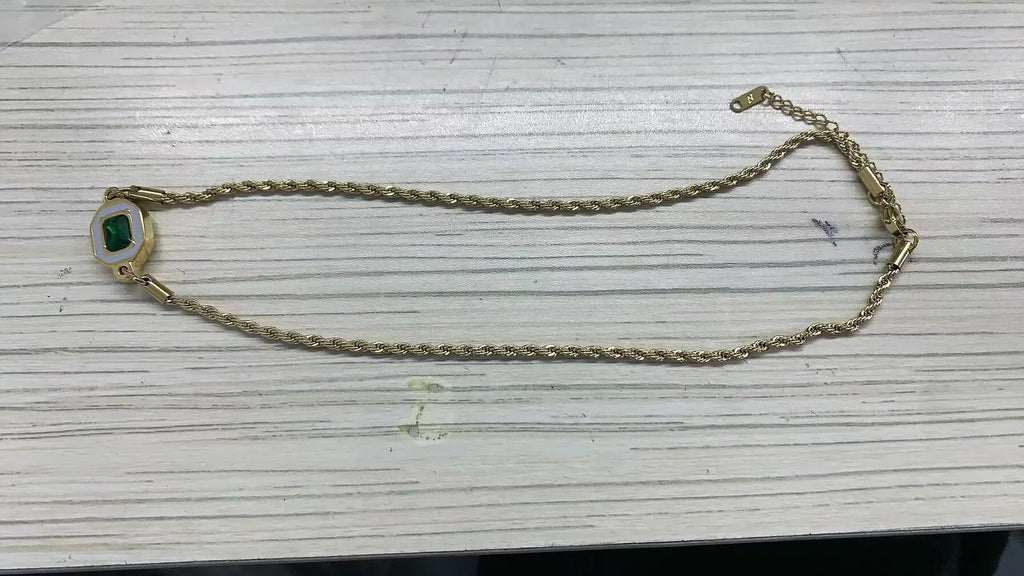 Gold Ball Chain Pendant Choker