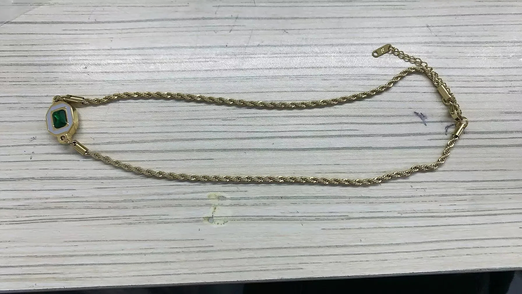 Gold Ball Chain Pendant Choker
