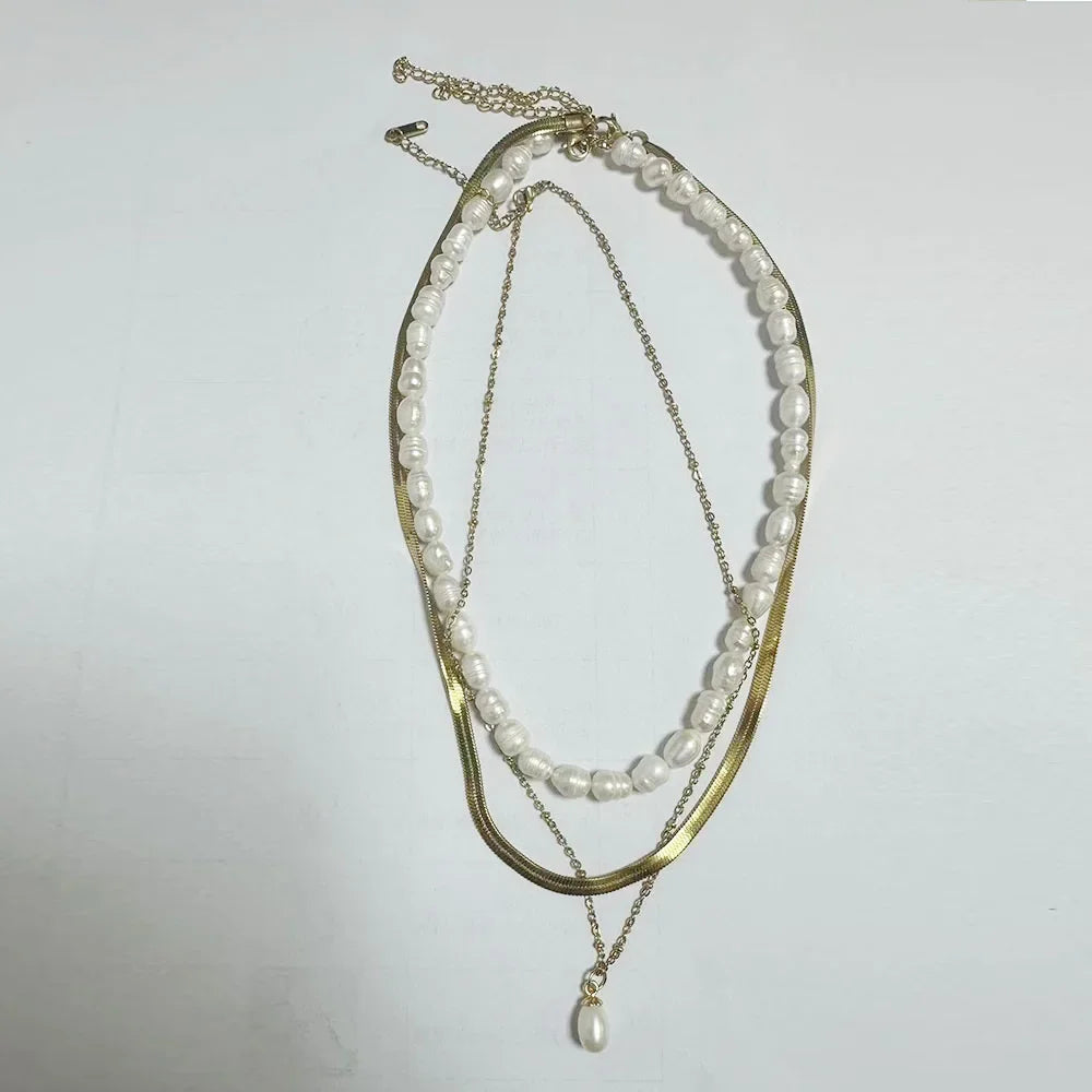 Gold Ball Chain Pendant Choker