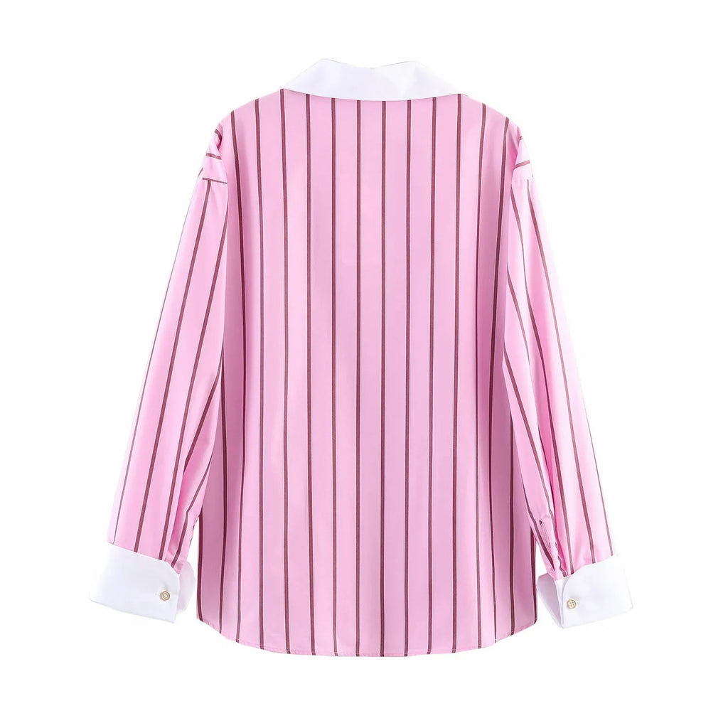 Women's Color Block Single-Breasted Top