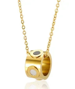 Gold Ball Chain Pendant Choker
