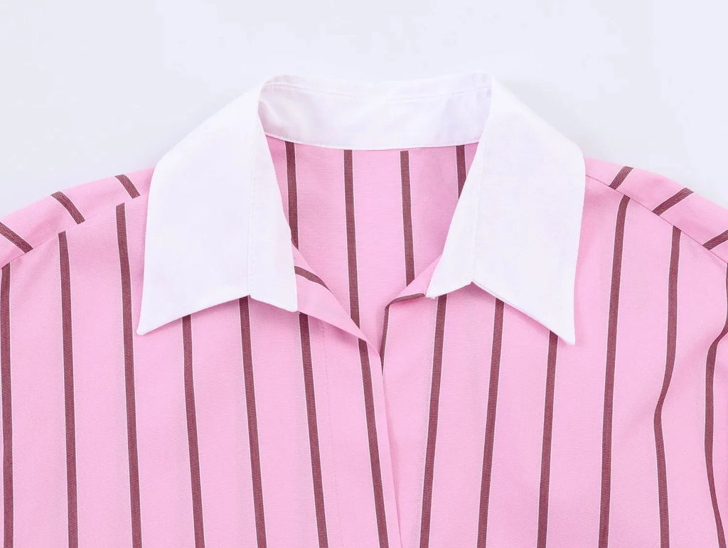 Women's Color Block Single-Breasted Top
