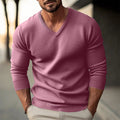 Men's Slim V-Neck Knit Pullover