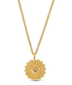 Gold Ball Chain Pendant Choker