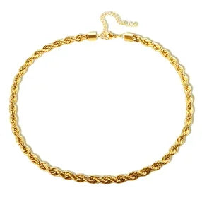 Gold Ball Chain Pendant Choker