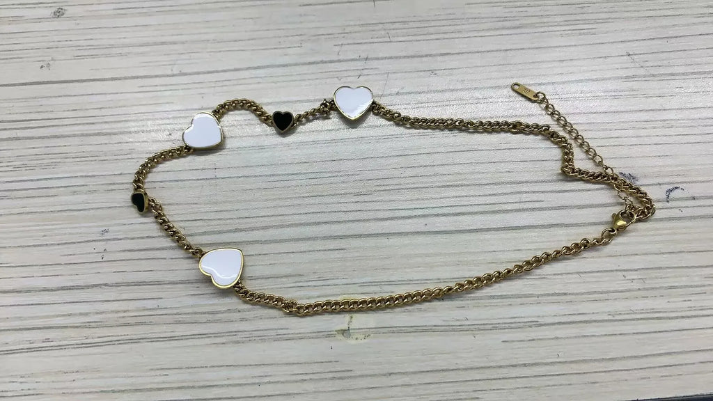 Gold Ball Chain Pendant Choker