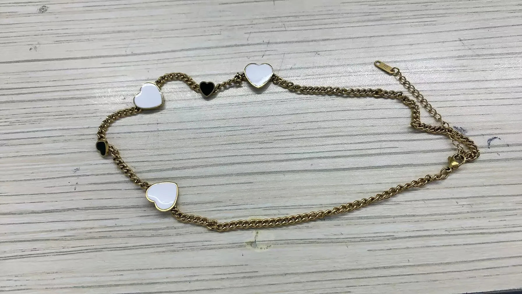 Gold Ball Chain Pendant Choker