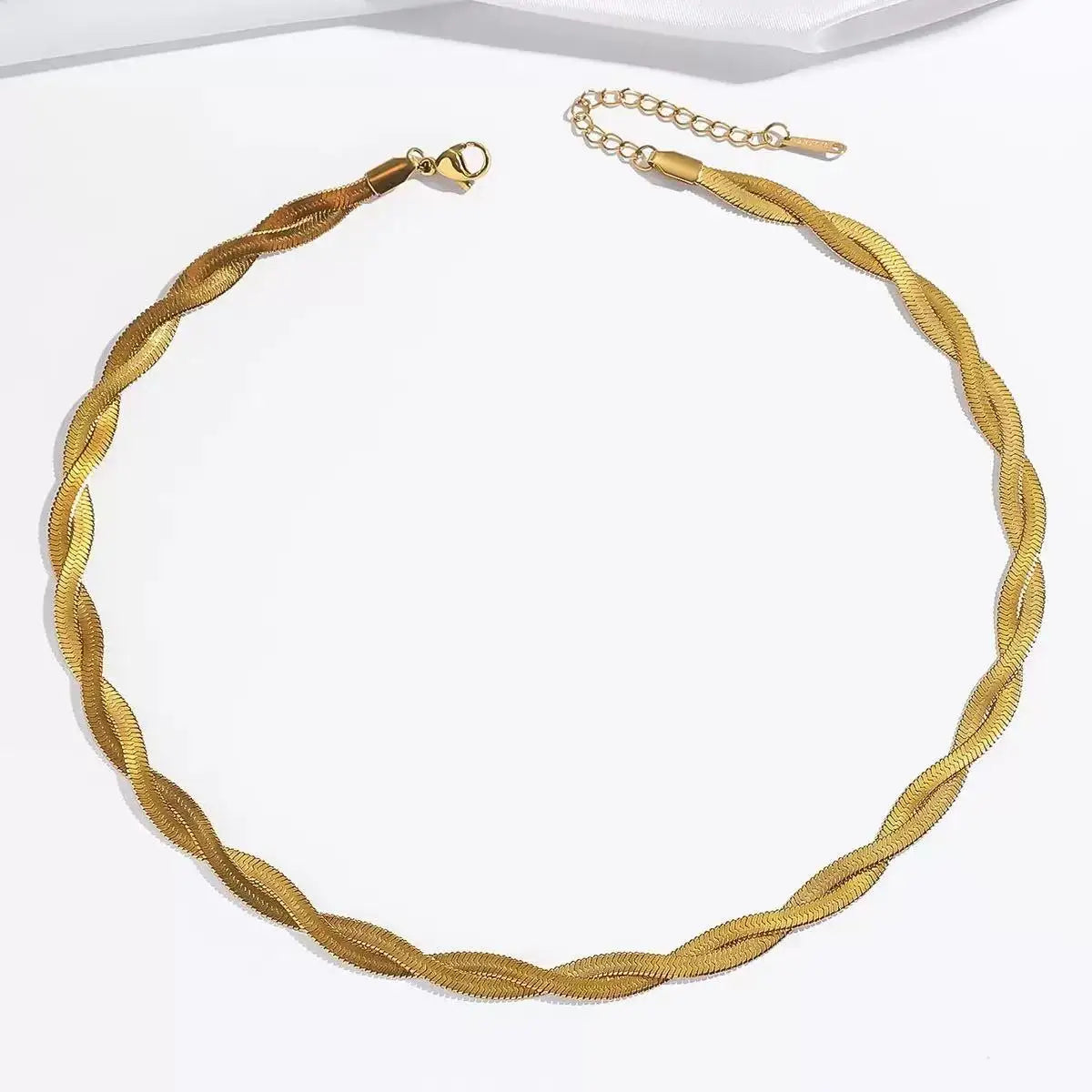 Gold Ball Chain Pendant Choker