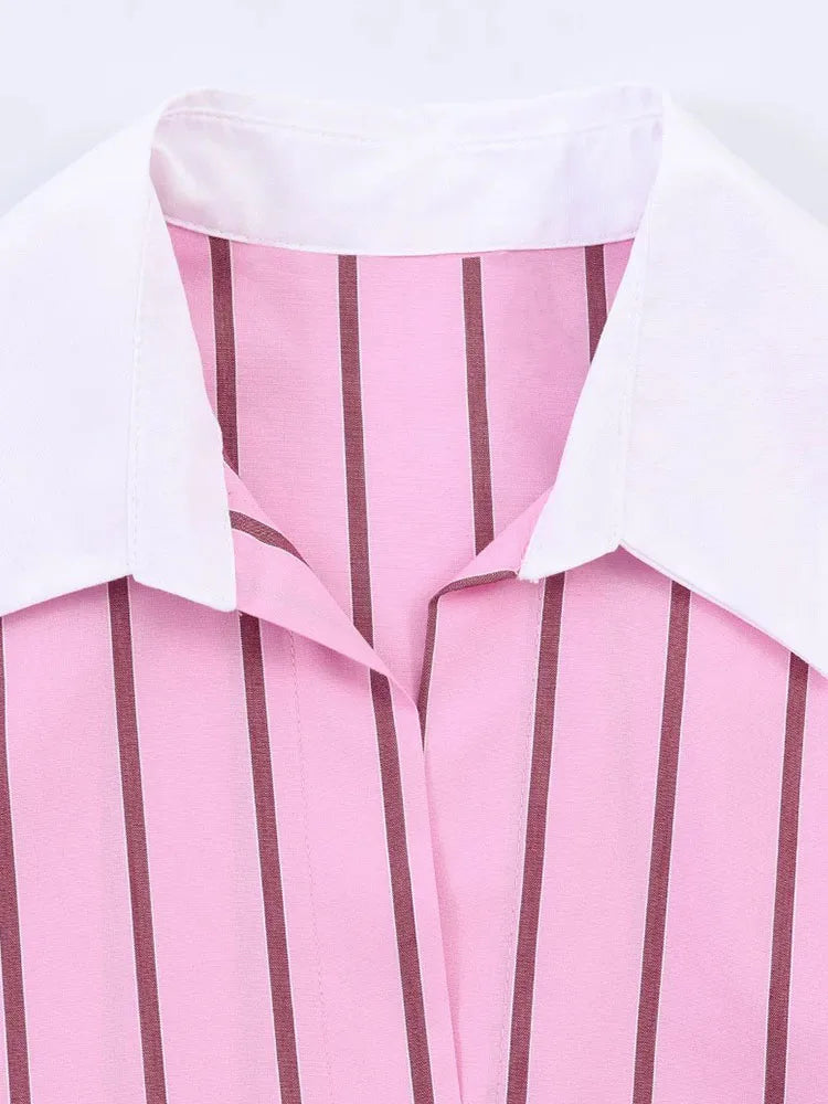 Women's Color Block Single-Breasted Top