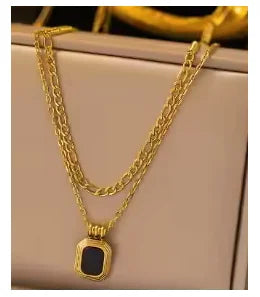 Gold Ball Chain Pendant Choker