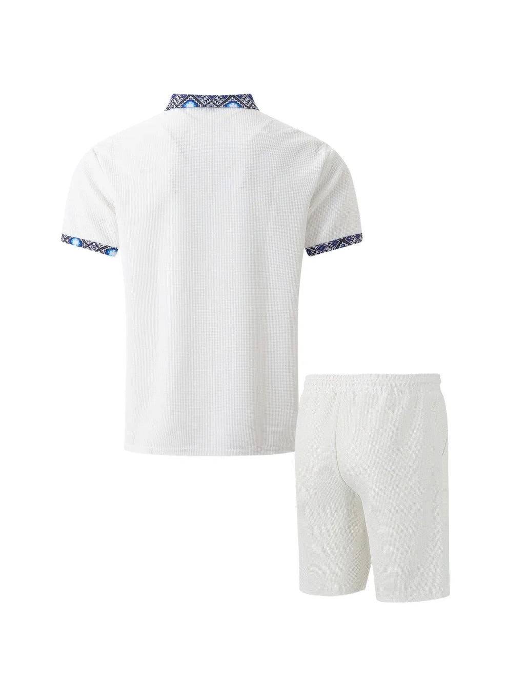 Men's Waffle Zip-Up Short Set