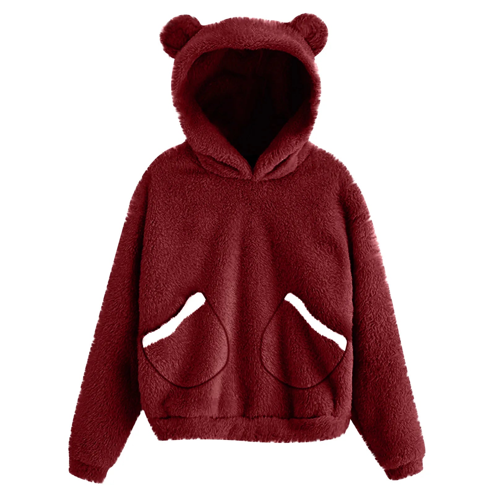 Women's Rabbit Ear Plush Hoodie