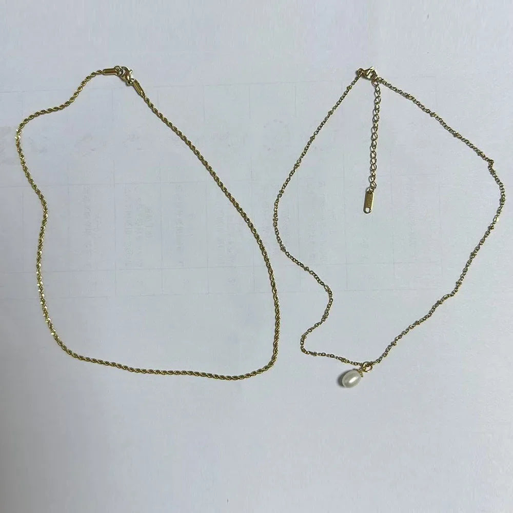 Gold Ball Chain Pendant Choker