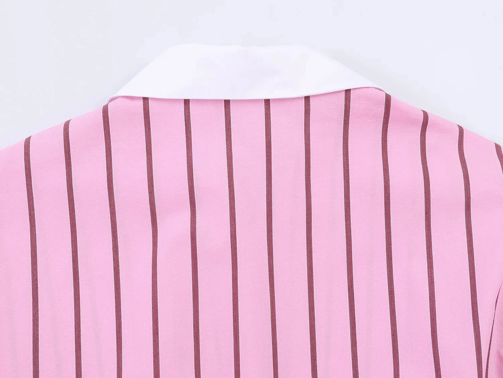 Women's Color Block Single-Breasted Top
